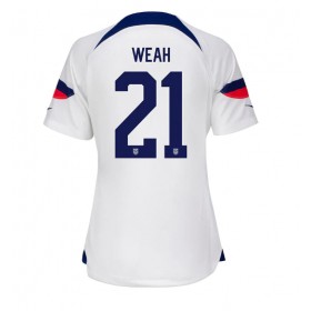 Jalkapallo Pelipaidat/Peliasut Yhdysvallat Timothy Weah 21 Naisten Kotipelipaita Mm-Kisat 2022